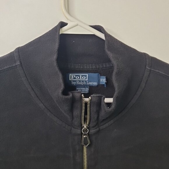 Polo Ralph Lauren Mens Track Jacket Black Full Zip Size XXL - Picture 7 of 11